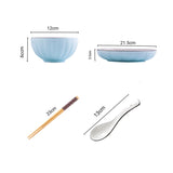SOGA Blue Japanese Style Ceramic Dinnerware Crockery Soup Bowl Plate Server Kitchen Home Decor Set BOWLG303