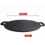 SOGA 2X Cast Iron Induction Crepes Pan Baking Cookie Pancake Pizza Bakeware CREPEPAN34CMX2