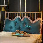 SOGA 4X 120cm Blue-Green Princess Bed Pillow Headboard Backrest Bedside Tatami Sofa Cushion with PILLOWSLK120BLUEX4