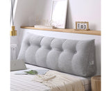 SOGA 2X 180cm Silver Triangular Wedge Bed Pillow Headboard Backrest Bedside Tatami Cushion Home PILLOWFAB180SILVERX2