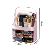 SOGA 3 Tier Pink Countertop Makeup Cosmetic Storage Organiser Skincare Holder Jewelry Storage Box BATHC104