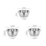 SOGA 2X Stainless Steel Nesting Basin Colander Perforated Kitchen Sink Washing Bowl Metal Basket BOWL609X2