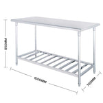 SOGA 100*70*85cm Commercial Catering Kitchen Stainless Steel Prep Work Bench WORKBENCHSS2031100CM