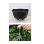 SOGA 2X Coffee Small Hanging Resin Flower Pot Self Watering Basket Planter Outdoor Garden Decor HANGPOT11COFX2