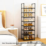 SOGA 2X 8 Tier Shoe Storage Shelf Space-Saving Caddy Rack Organiser with Handle RACK0007X2