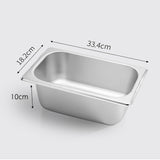 SOGA 12X Gastronorm GN Pan Full Size 1/3 GN Pan 10cm Deep Stainless Steel Tray GASTRONORMPANS5416X12