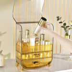 SOGA 3 Tier Golden Yellow Multifunctional Countertop Cosmetic Storage Makeup Perfume Skincare BATHC126