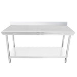 SOGA Commercial Catering Kitchen Stainless Steel Prep Work Bench Table with Back-splash 80*70*85cm WORKBENCHSS200180CM