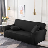 SOGA 2-Seater Black Sofa Cover Couch Protector High Stretch Lounge Slipcover Home Decor SOFACOV202