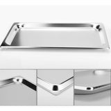 SOGA 6X Gastronorm GN Pan Full Size 1/1 GN Pan 2cm Deep Stainless Steel Tray With Lid GP5401WLIDX6