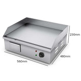 SOGA 2X Electric Stainless Steel Flat Griddle Grill BBQ Hot Plate 2200W GRIDDLE818-10X2