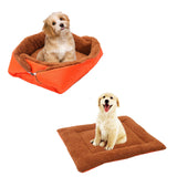 SOGA Orange Dual-purpose Cushion Nest Cat Dog Bed Warm Plush Kennel Mat Pet Home Travel Essentials CARPETBAG02