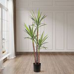 SOGA 150cm Artificial Natural Green Dracaena Yucca Tree Fake Tropical Indoor Plant Home Office Decor APLANTJL1503Q