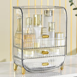 SOGA 3 Tier Transparent Multifunctional Countertop Cosmetic Storage Makeup Perfume Skincare Display BATHC125