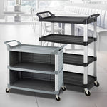 SOGA 4 Tier Food Trolley Portable Kitchen Cart Multifunctional Big Utility Service with wheels FOODCART1519AB
