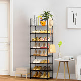 SOGA 2X 8 Tier Shoe Storage Shelf Space-Saving Caddy Rack Organiser with Handle RACK0007X2