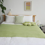 SOGA 2X Green Acrylic Knitted Throw Blanket Solid Fringed Warm Cozy Woven Cover Couch Bed Sofa Home BLANKET913X2