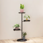 SOGA 2X 3 Tier Black Round Plant Stand Flowerpot Tray Display Living Room Balcony Metal Decorative FPOTH102X2