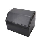 SOGA 2X Leather Car Boot Collapsible Foldable Trunk Cargo Organizer Portable Storage Box Black Small STORAGEBLKSMLX2