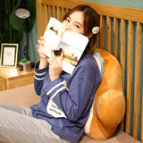 SOGA 58cm Cute Face Toast Bread Cushion Stuffed Car Seat Plush Cartoon Back Support Pillow Home SCUSHION063