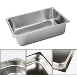 SOGA 6X Gastronorm GN Pan Full Size 1/1 GN Pan 20cm Deep Stainless Steel Tray With Lid GP5406WLIDX6