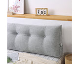 SOGA 4X 120cm Silver Triangular Wedge Bed Pillow Headboard Backrest Bedside Tatami Cushion Home PILLOWFAB120SILVERX4