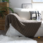 SOGA 2X Coffee Textured Knitted Throw Blanket Warm Cozy Woven Cover Couch Bed Sofa Home Decor with BLANKET926X2