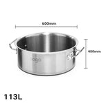 SOGA Stock Pot 113L Top Grade Thick Stainless Steel Stockpot 18/10 Without Lid STOCKPOT113L-JPOT