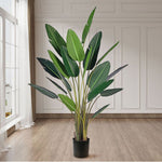 SOGA 4X 245cm Artificial Giant Green Birds of Paradise Tree Fake Tropical Indoor Plant Home Office APLANTM24518X4