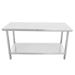 SOGA 120*70*85cm Commercial Catering Kitchen Stainless Steel Prep Work Bench WORKBENCHSS2009120CM