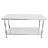 SOGA 120*70*85cm Commercial Catering Kitchen Stainless Steel Prep Work Bench WORKBENCHSS2009120CM