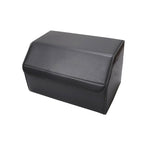 SOGA 4X Leather Car Boot Collapsible Foldable Trunk Cargo Organizer Portable Storage Box Black STORAGEBLKMEDX4