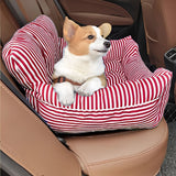 SOGA 2X Red Pet Car Seat Sofa Safety Soft Padded Portable Travel Carrier Bed CARPET250X2