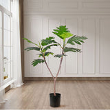 SOGA 4X 90cm Artificial Natural Green Split-Leaf Philodendron Tree Fake Tropical Indoor Plant Home APLANTMBS90121X4