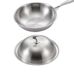 SOGA 18/10 Stainless Steel Fry Pan 32cm Frying Pan Top Grade Cooking Skillet with Lid TRIFPI32