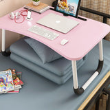 SOGA Pink Portable Bed Table Adjustable Foldable Bed Sofa Study Table Laptop Mini Desk with Notebook BEDTABLEG44