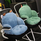 SOGA 2X Blue Deer Shape Cushion Soft Leaning Bedside Pad Sedentary Plushie Pillow Home Decor SCUSHION094X2