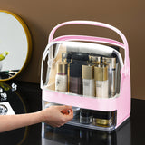 SOGA 2 Tier Pink Countertop Makeup Cosmetic Storage Organiser Skincare Holder Jewelry Storage Box BATHC102