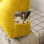 SOGA 2X 120cm Yellow Triangular Wedge Bed Pillow Headboard Backrest Bedside Tatami Cushion Home PILLOW3112X2