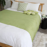 SOGA 2X Green Acrylic Knitted Throw Blanket Solid Fringed Warm Cozy Woven Cover Couch Bed Sofa Home BLANKET913X2