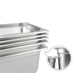 SOGA 6X Gastronorm GN Pan Full Size 1/3 GN Pan 6.5 cm Deep Stainless Steel Tray GASTRONORMPANS5415X6A