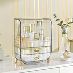 SOGA 2X 3 Tier Transparent Multifunctional Countertop Cosmetic Storage Makeup Perfume Skincare BATHC125X2