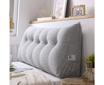 SOGA 150cm Silver Triangular Wedge Bed Pillow Headboard Backrest Bedside Tatami Cushion Home Decor PILLOWFAB150SILVER