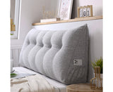 SOGA 2X 180cm Silver Triangular Wedge Bed Pillow Headboard Backrest Bedside Tatami Cushion Home PILLOWFAB180SILVERX2