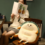 SOGA 2X Smiley Face Toast Bread Cushion Stuffed Car Seat Plush Cartoon Back Support Pillow Home SCUSHION041X2