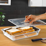 SOGA 150mm Clear Gastronorm GN Pan 1/2 Food Tray Storage with Lid VICPANS1417WLIDX1