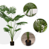 SOGA 180cm Artificial Natural Green Fan Palm Tree Fake Tropical Indoor Plant Home Office Decor APLANTSKS18010