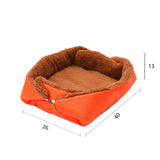 SOGA Orange Dual-purpose Cushion Nest Cat Dog Bed Warm Plush Kennel Mat Pet Home Travel Essentials CARPETBAG02