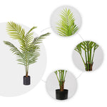 SOGA 2X 120cm Green Artificial Indoor Rogue Areca Palm Tree Fake Tropical Plant Home Office Decor APLANT1206SAX2