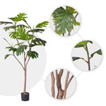 SOGA 4X 180cm Artificial Natural Green Split-Leaf Philodendron Tree Fake Tropical Indoor Plant Home APLANTMBS18026X4